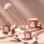 Eco friendly custom candle label stickers for soy wax candles and handmade candle brands