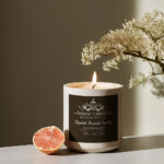 Eco friendly custom candle label stickers for soy wax candles and handmade candle brands