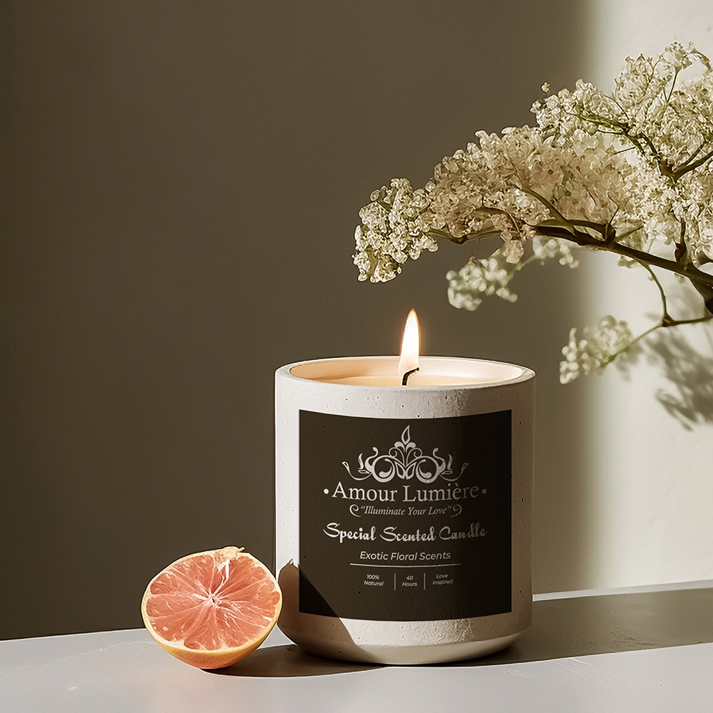 Eco friendly custom candle label stickers for soy wax candles and handmade candle brands