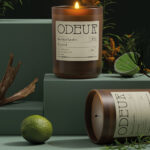 Eco friendly custom candle label stickers for soy wax candles and handmade candle brands