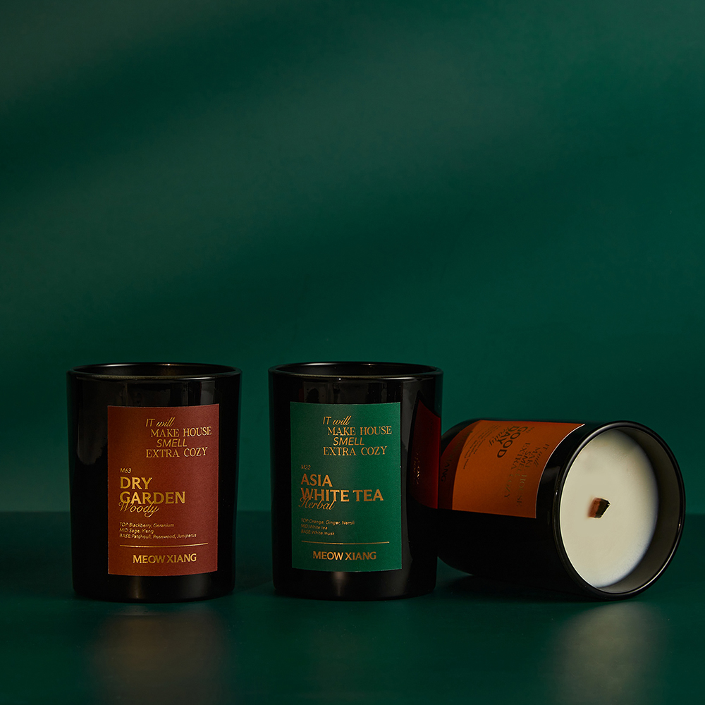 Eco friendly custom candle label stickers for soy wax candles and handmade candle brands