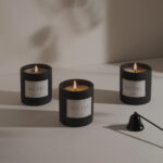 Eco friendly custom candle label stickers for soy wax candles and handmade candle brands