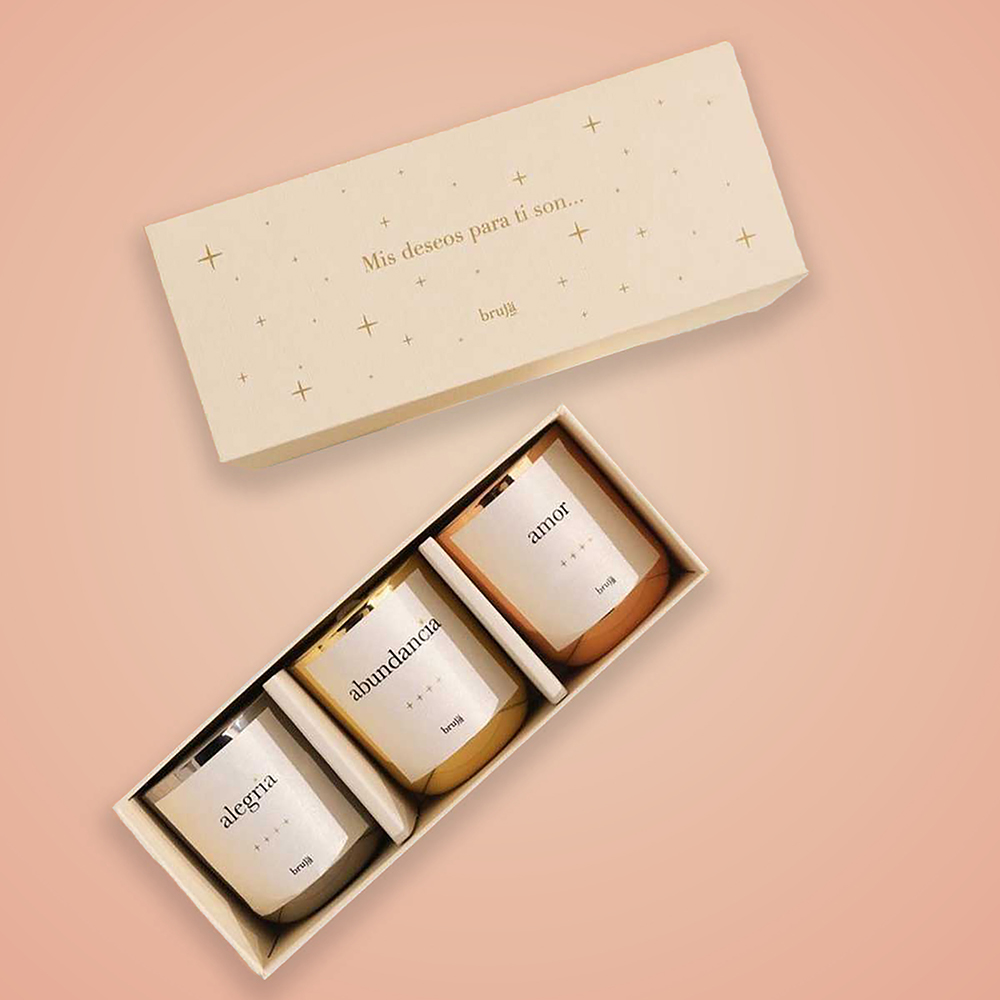 Custom printed two piece candle packaging boxes for glass jar candles with secure fit