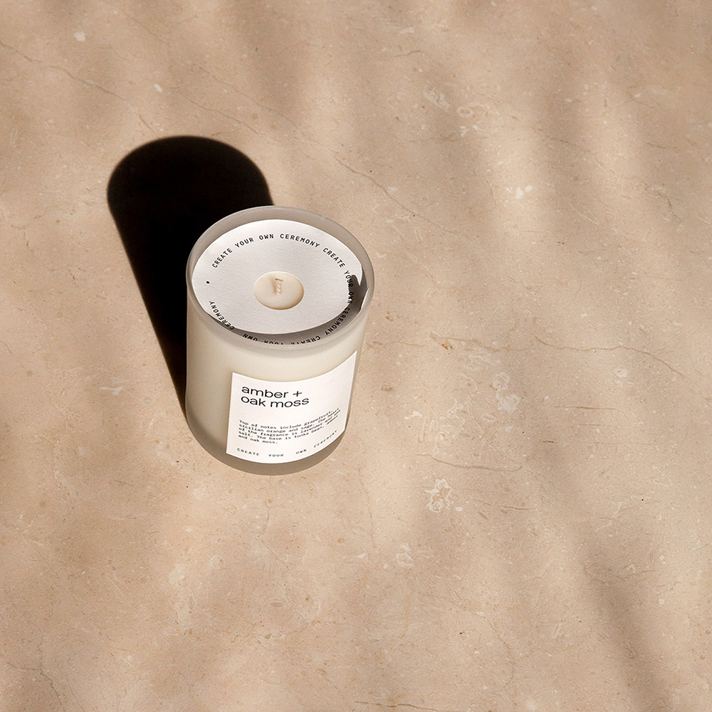 Printed candle dust covers for glass jar candles with fragrance name and safety instructions