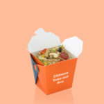 Eco-friendly personalized Chinese takeout boxes – recyclable kraft & cardboard packaging with full-color CMYK printing for restaurants & catering services