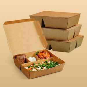Eco-friendly personalized Chinese takeout boxes – recyclable kraft & cardboard packaging with full-color CMYK printing for restaurants & catering services