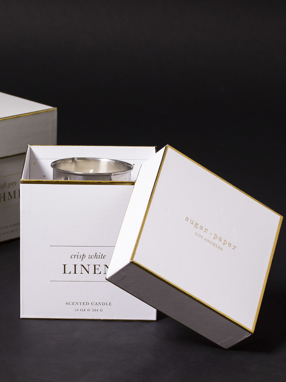 Wholesale rigid two piece candle boxes with embossed logo and foil stamping UK