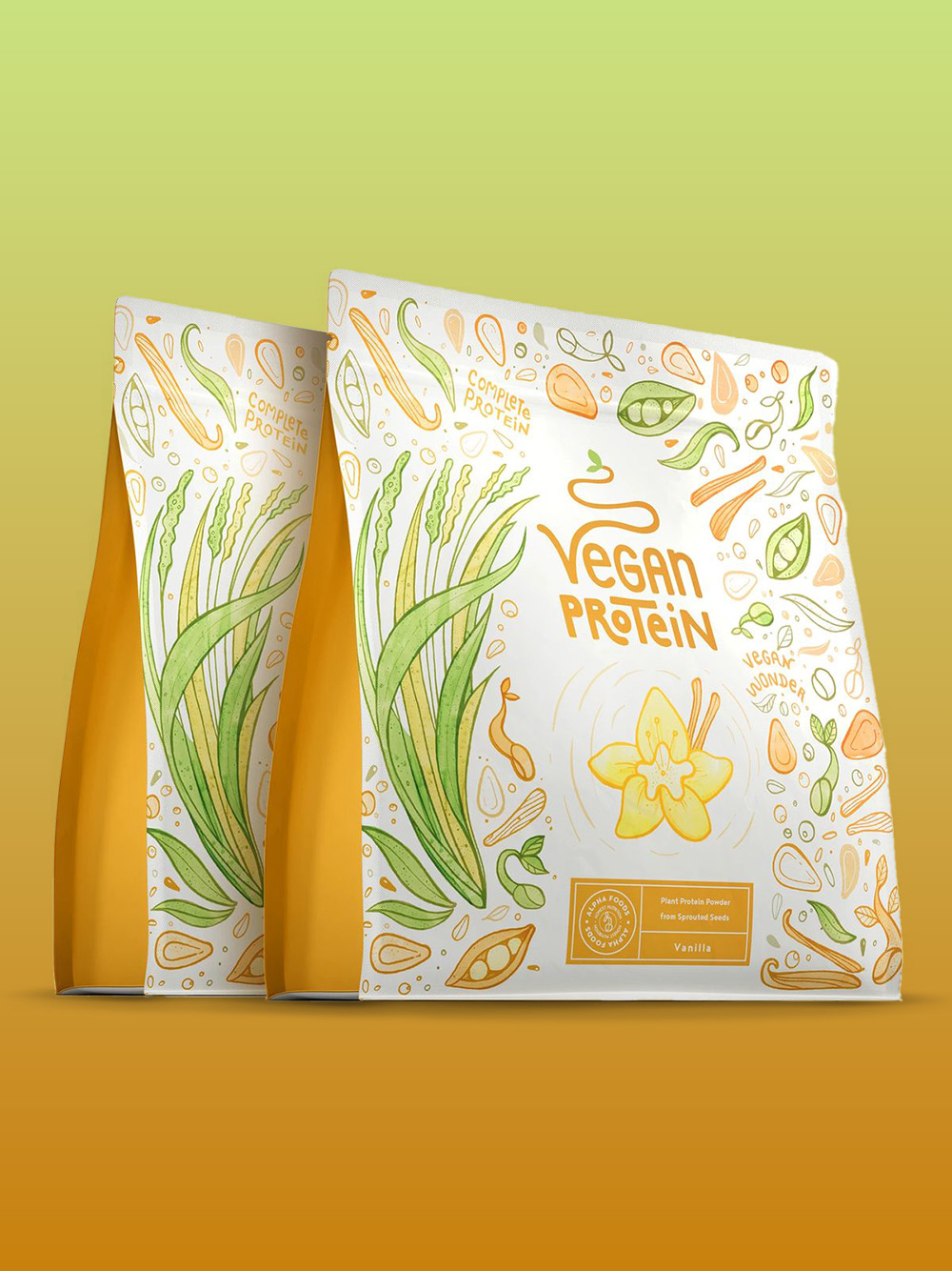 Custom 5lb Protein Pouch Packaging Flat Bottom Bag Wholesale