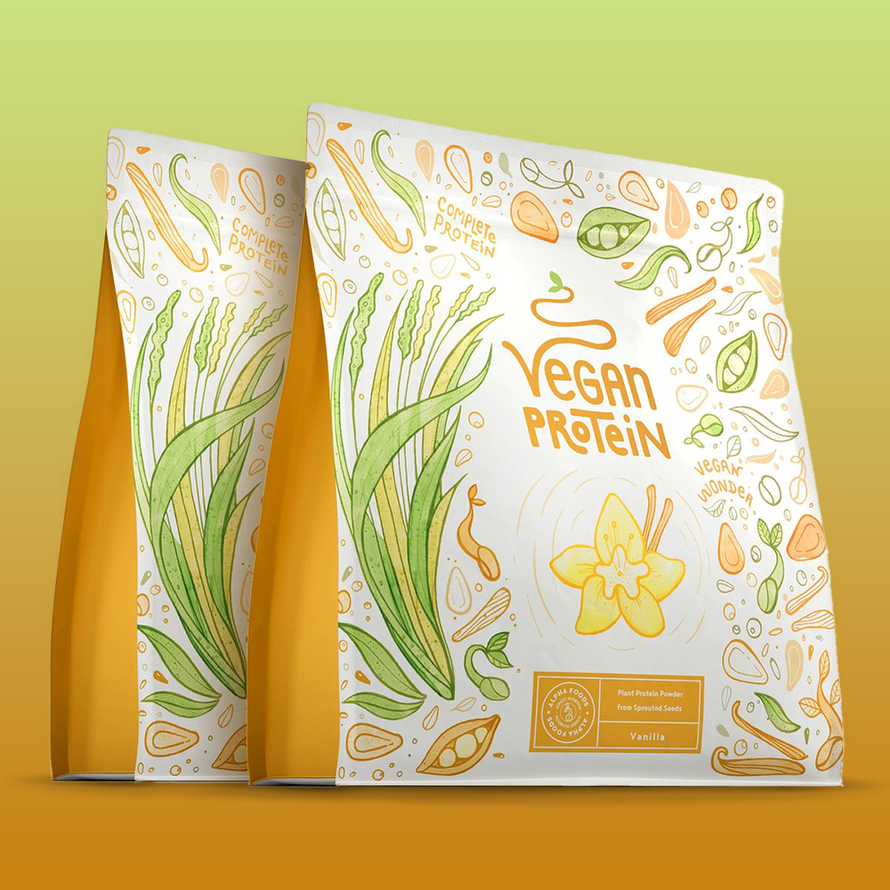 Custom 5lb Protein Pouch Packaging Flat Bottom Bag Wholesale