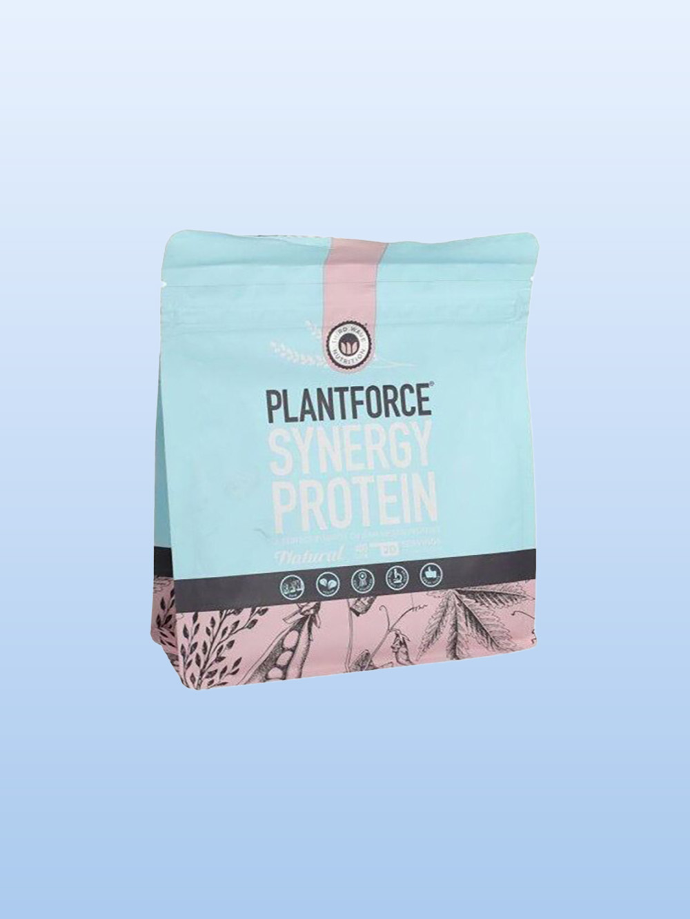 Custom 5lb Protein Pouch Packaging Flat Bottom Bag Wholesale