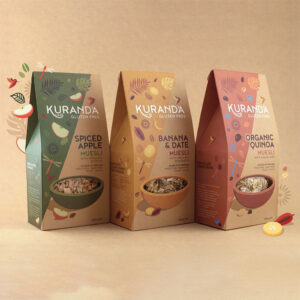 Custom Flat Bottom Pouch with Zipper for Food Flour Cereal Muesli