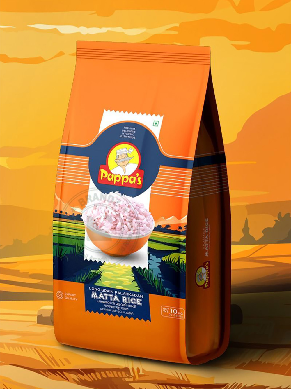 Wholesale Rice Packaging Bags 1kg 3kg 5kg Plastic Handle Pouch