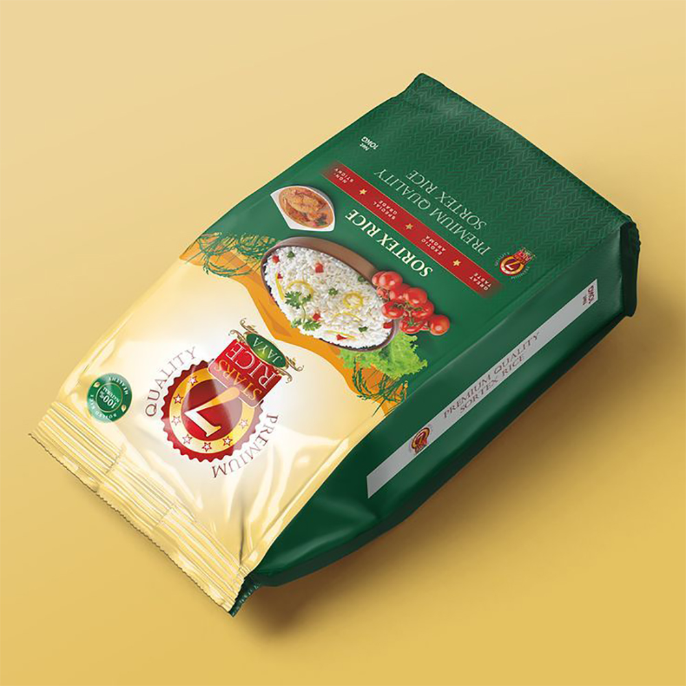 Wholesale Rice Packaging Bags 1kg 3kg 5kg Plastic Handle Pouch