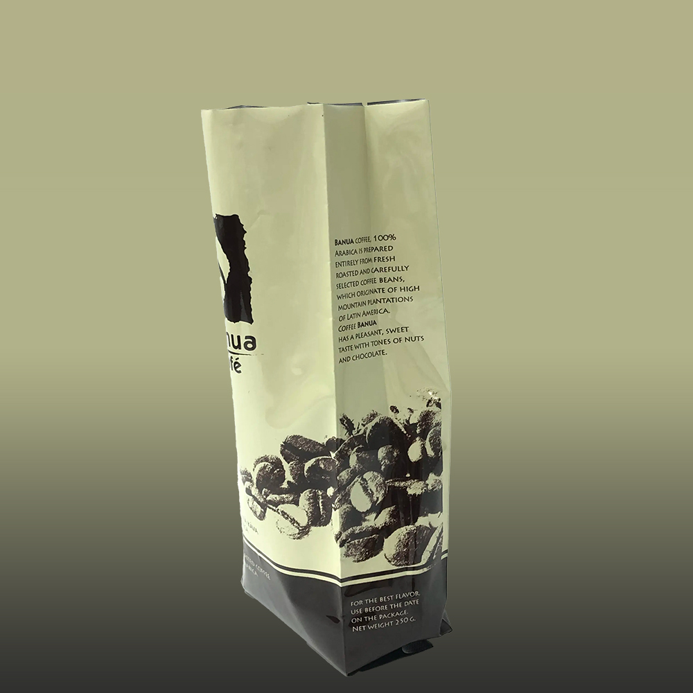 Gold Foil Gusset Coffee Bags with Valve1
