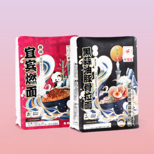 Flat Bottom Pouch For Pasta Noodles Plastic Packaging Bag