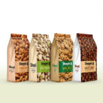Custom nuts and dried fruit packaging bags box bottom pouch