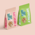 Custom nuts and dried fruit packaging bags box bottom pouch