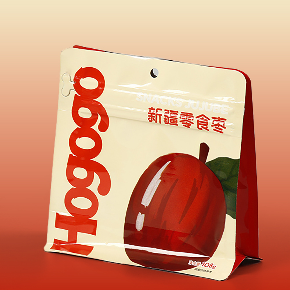 Custom nuts and dried fruit packaging bags box bottom pouch