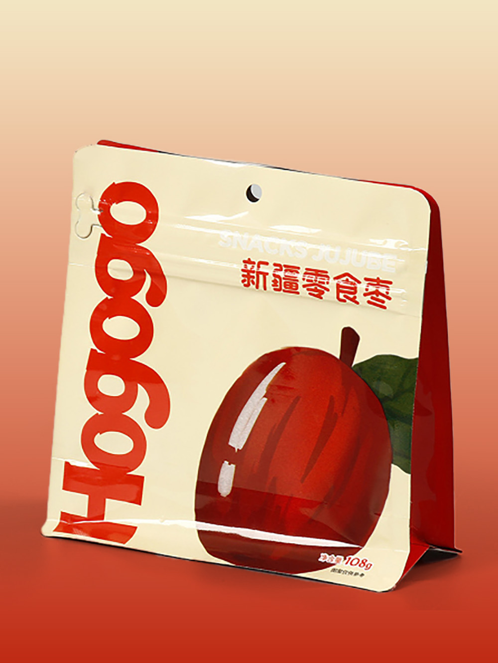Custom nuts and dried fruit packaging bags box bottom pouch