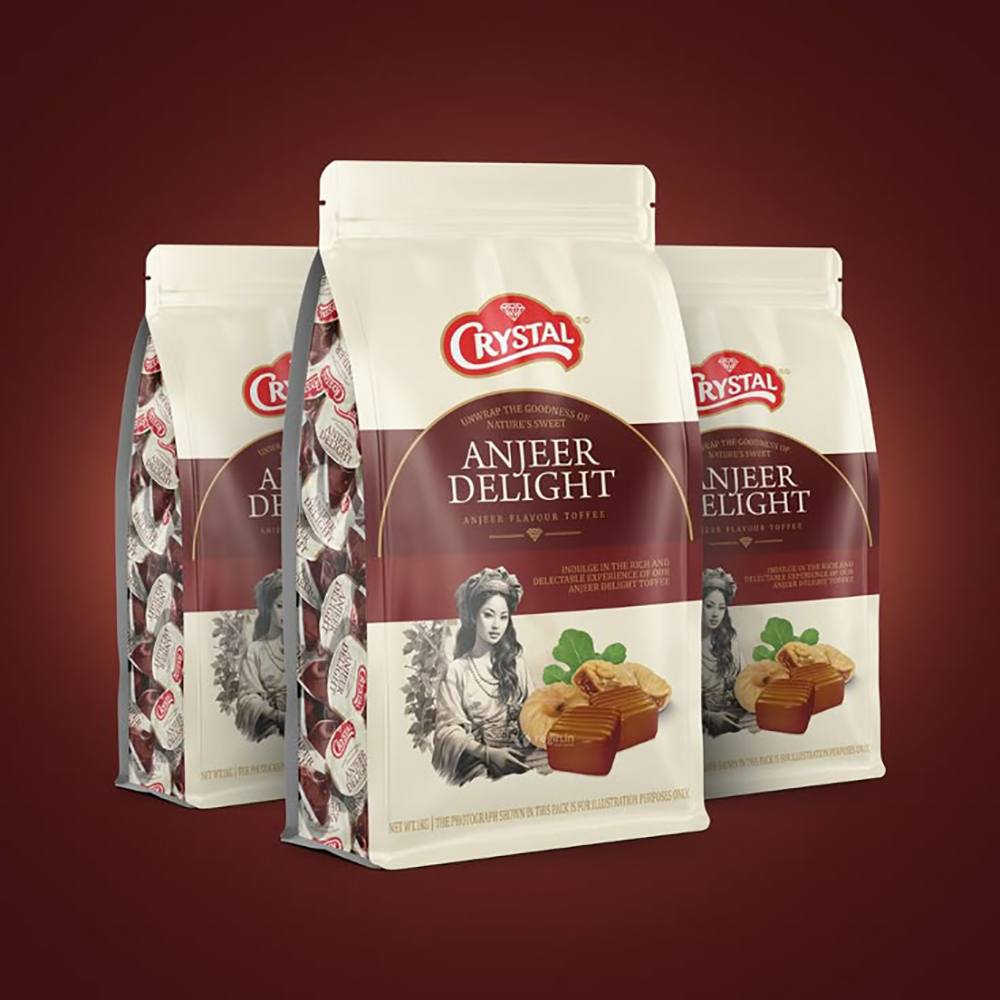Custom nuts and dried fruit packaging bags box bottom pouch