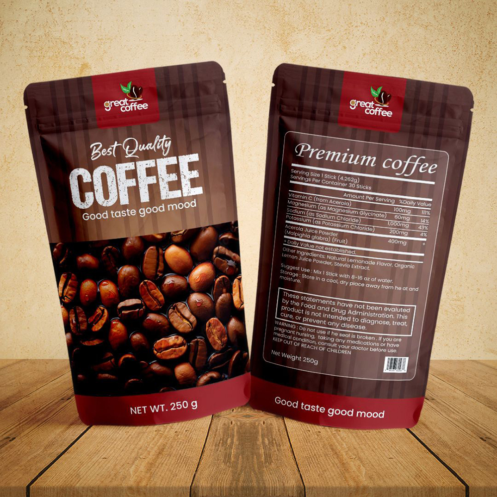 Stand Up Coffee Pouches Wholesale