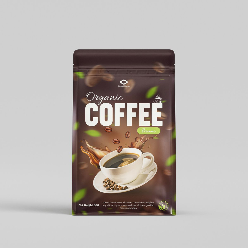Side Seal Coffee Bag Quad Seal Pouch Packaging Supplier