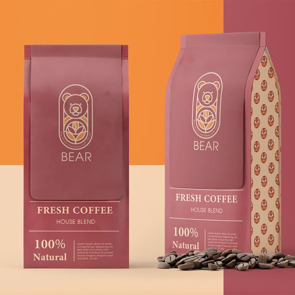 Side Seal Coffee Bag Quad Seal Pouch Packaging Supplier