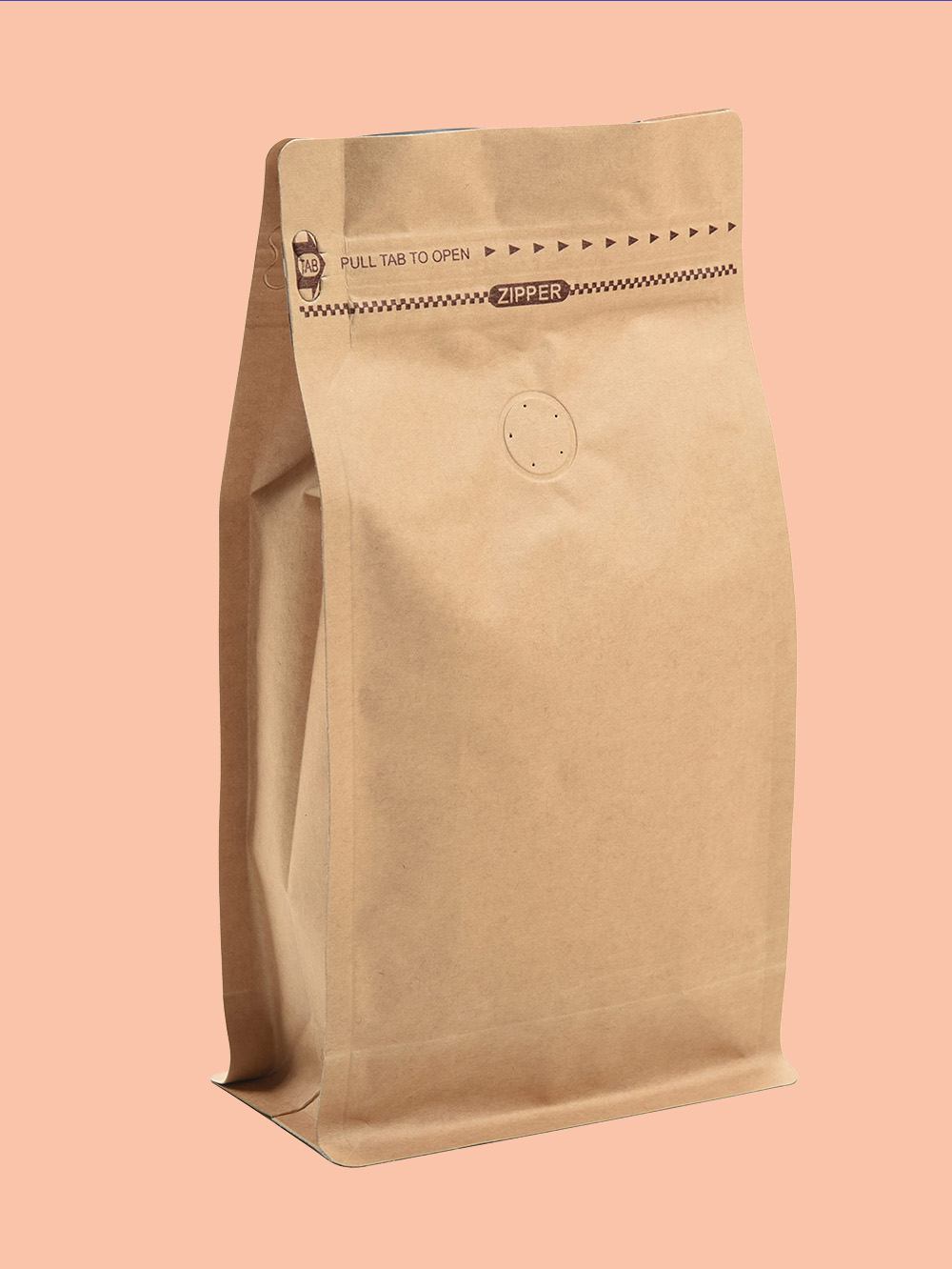 Brown Kraft Paper Flat Bottom Pouch EU Compliant Packaging Wholesale