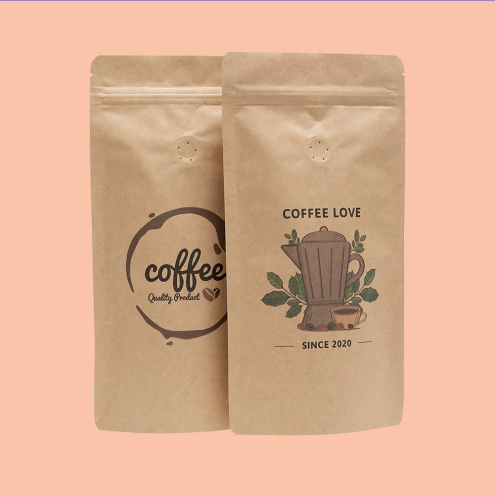 Compostable Stand Up Pouches Kraft Zipper Bag Supplier