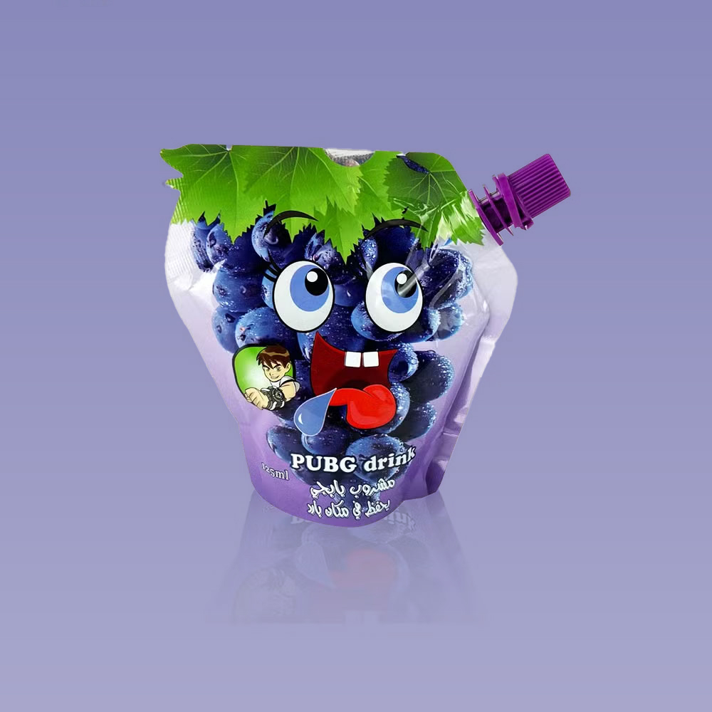 Custom spouted stand-up barrier pouches for liquid juice jelly packaging