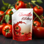 Ketchup Spout Packaging Pouches