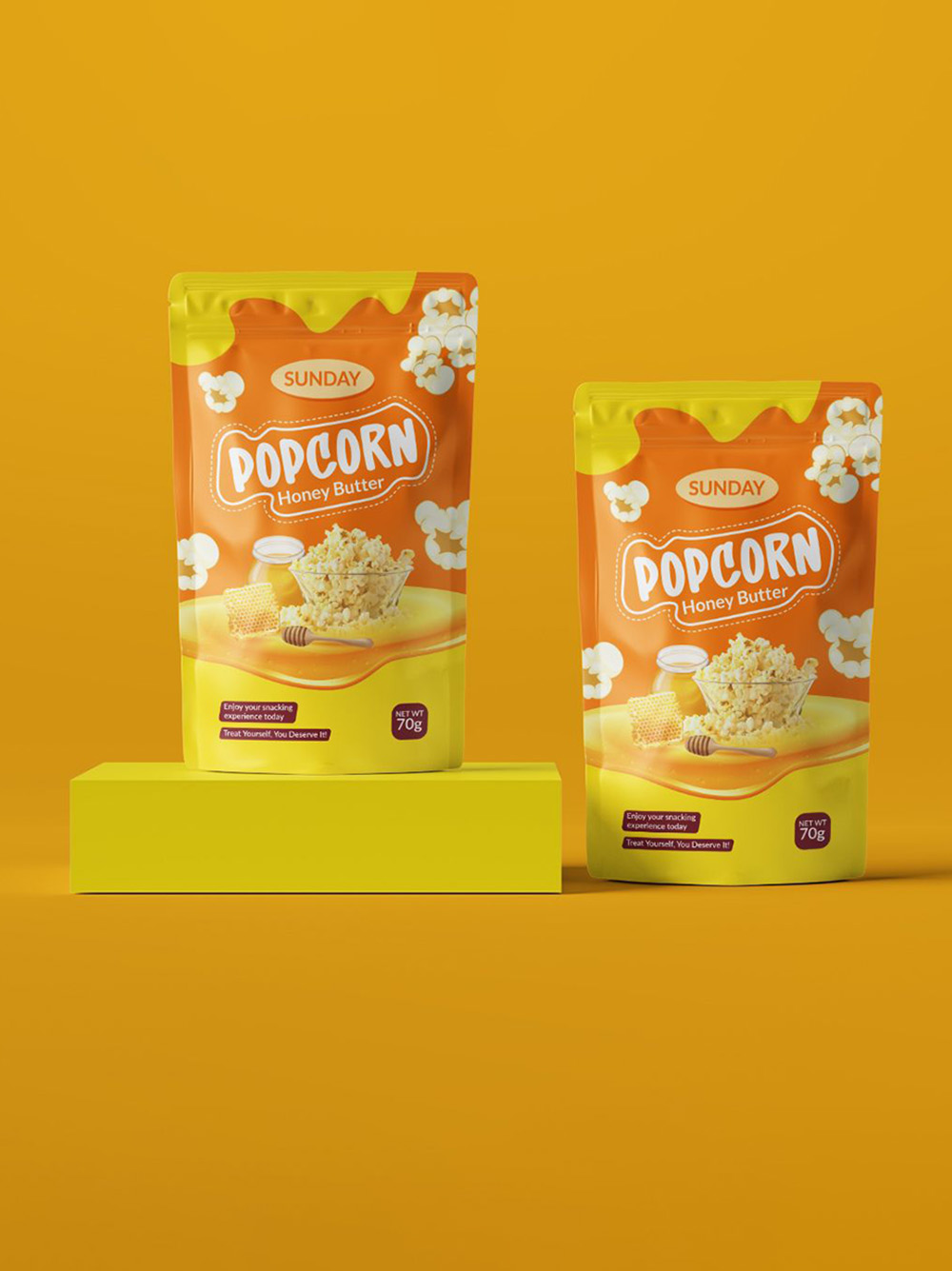Stand up pouch for popcorn - aluminum foil or recyclable
