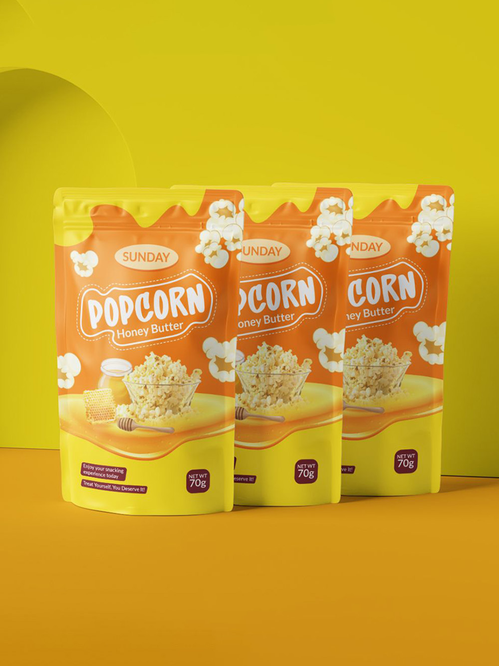 Stand up pouch for popcorn - aluminum foil or recyclable