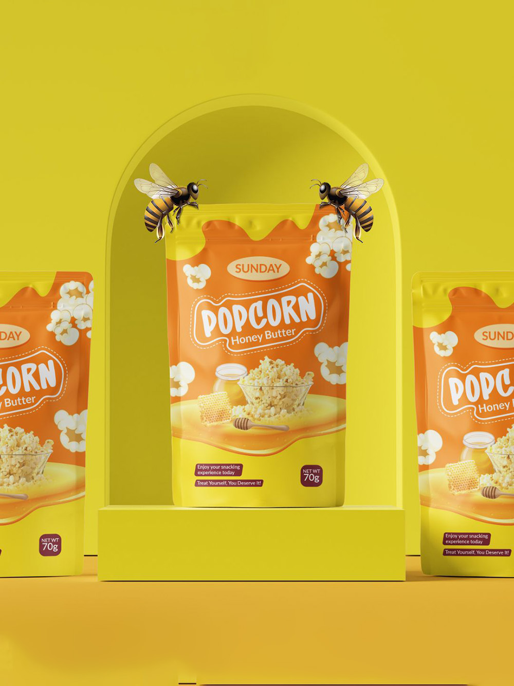 Stand up pouch for popcorn - aluminum foil or recyclable