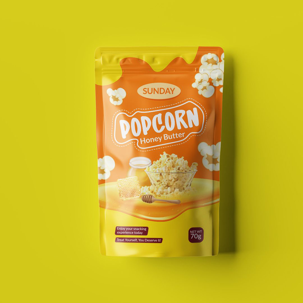 Stand up pouch for popcorn - aluminum foil or recyclable