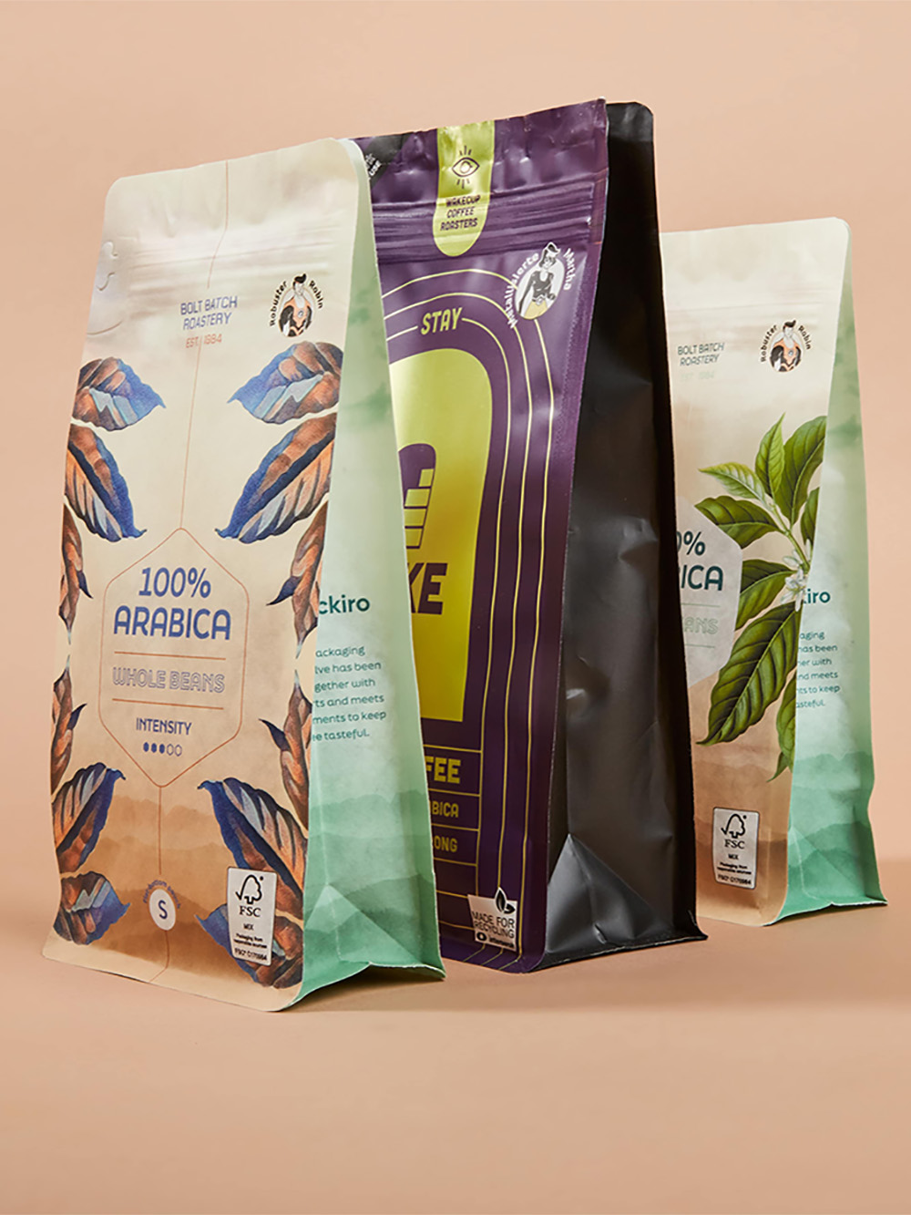 Aluminium Foil Coffee Bags at wholesale & custom sizes