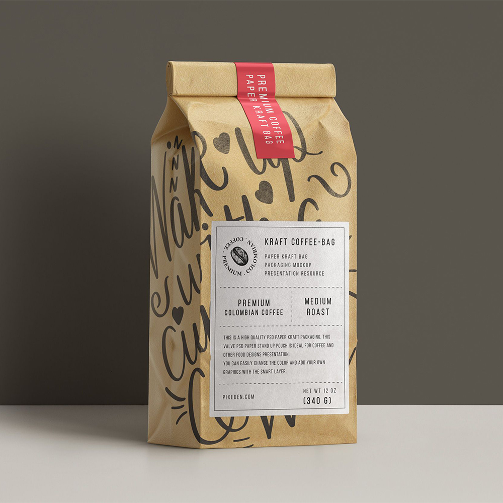 Brown Kraft Paper Flat Bottom Pouch EU Compliant Packaging Wholesale