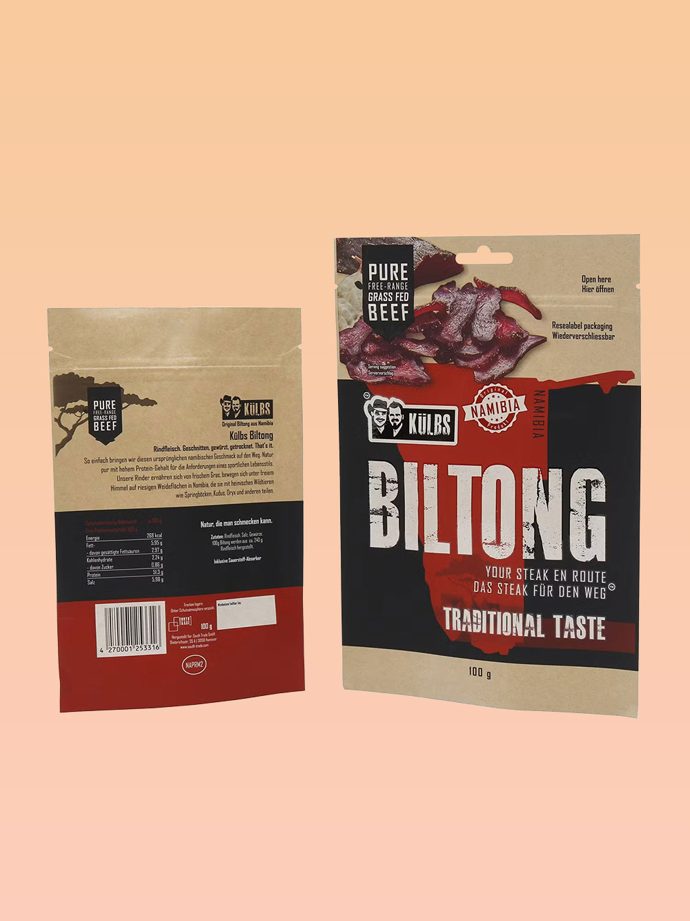 Custom Beef Jerky Biltong Packaging Bags Wholesale