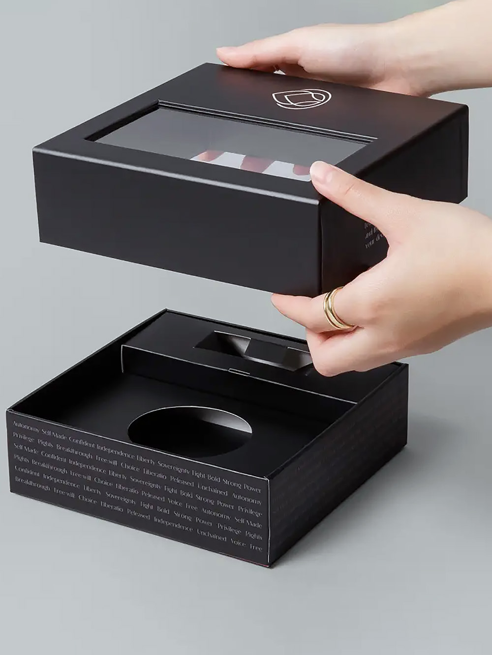 Cardboard insert rigid box for secure and stylish packaging