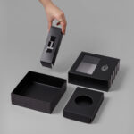 Luxury rigid packaging box with durable cardboard insert