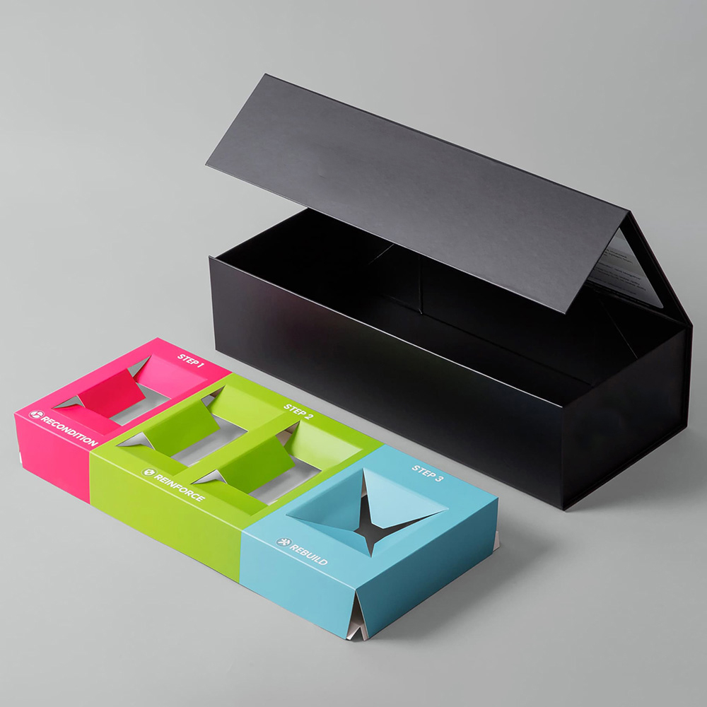 Premium rigid setup box with custom cardboard inner insert