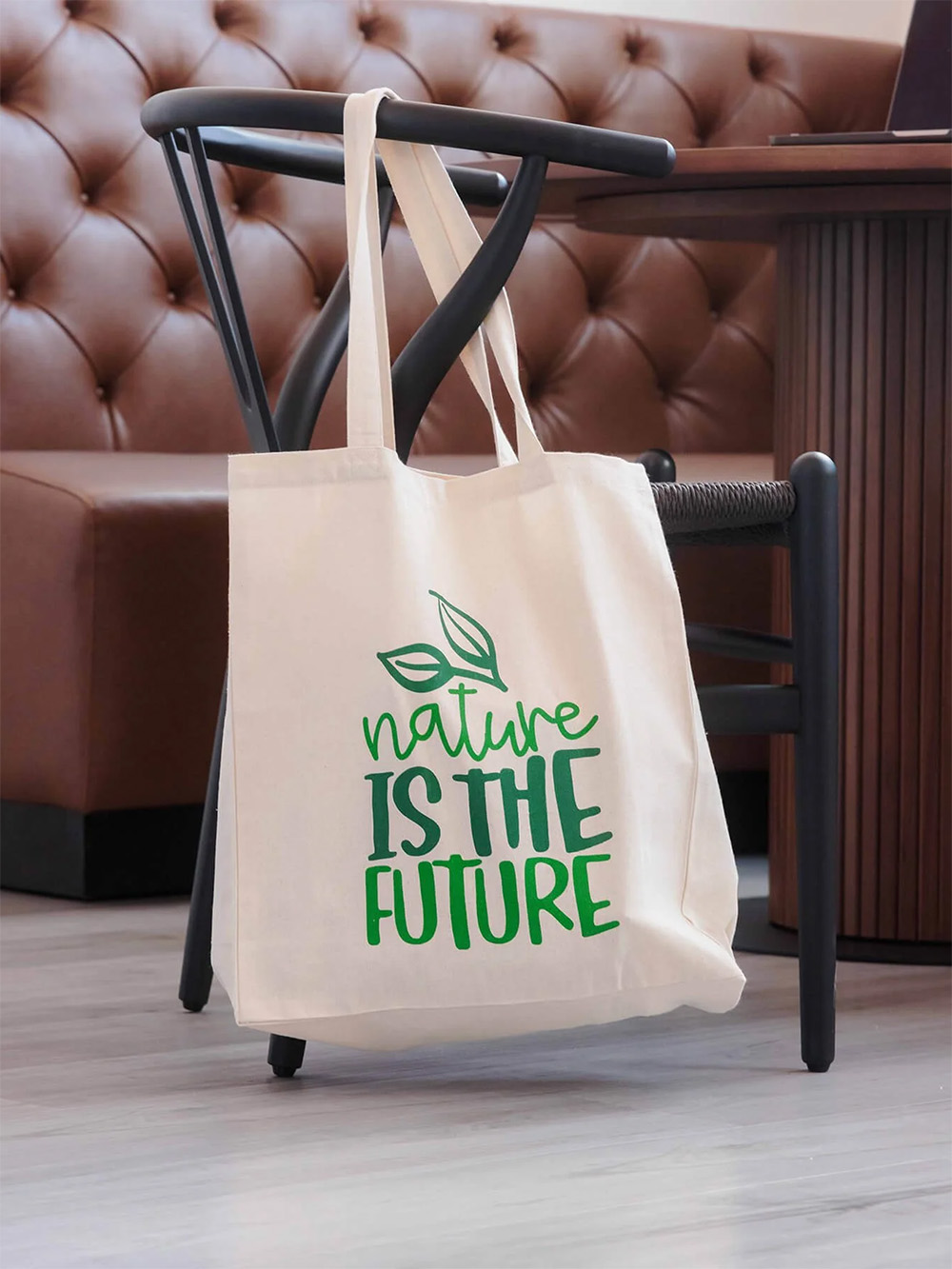 Printed jute shopping bag for grocery use