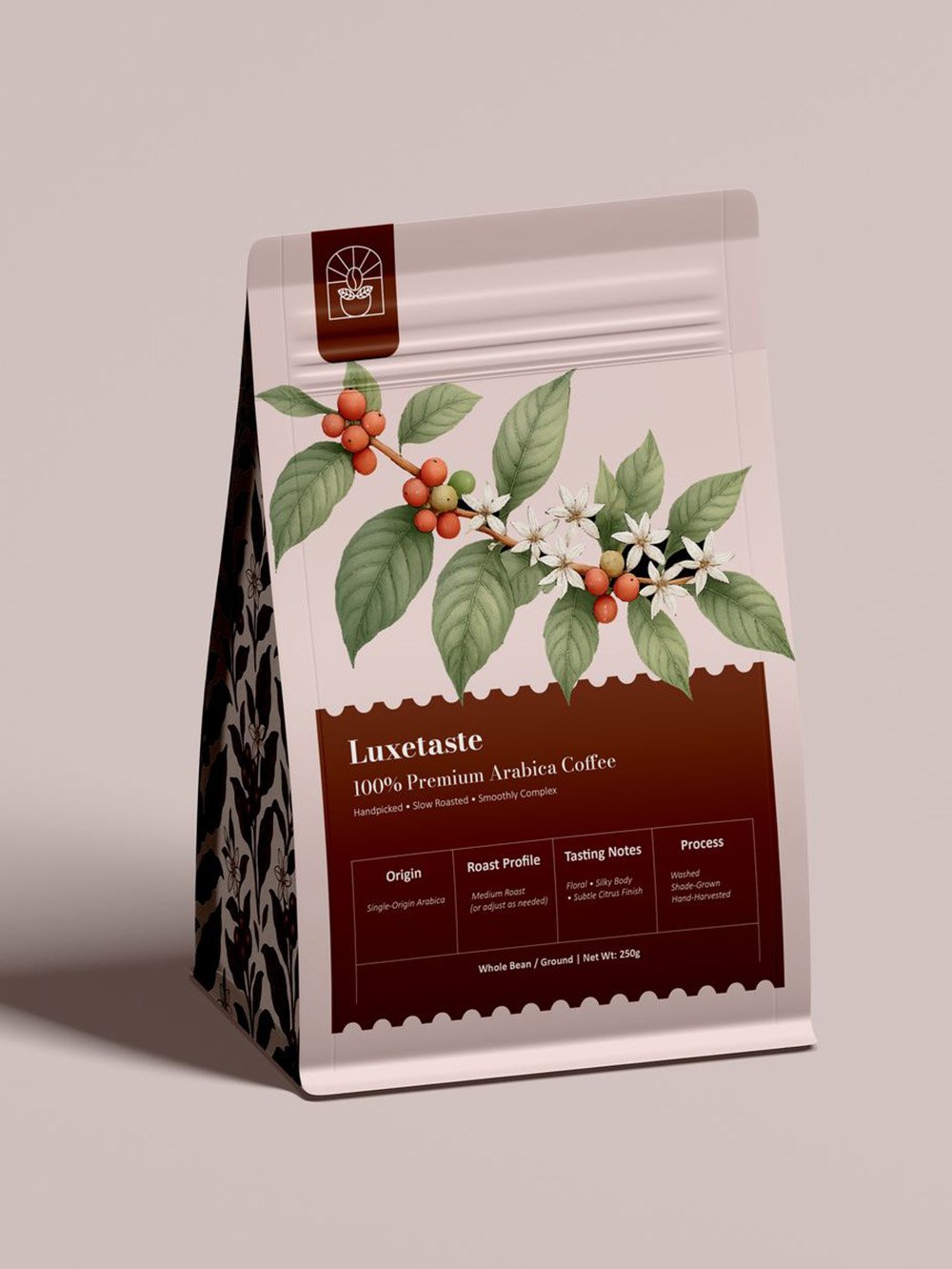 Custom Flat Bottom Coffee Bag