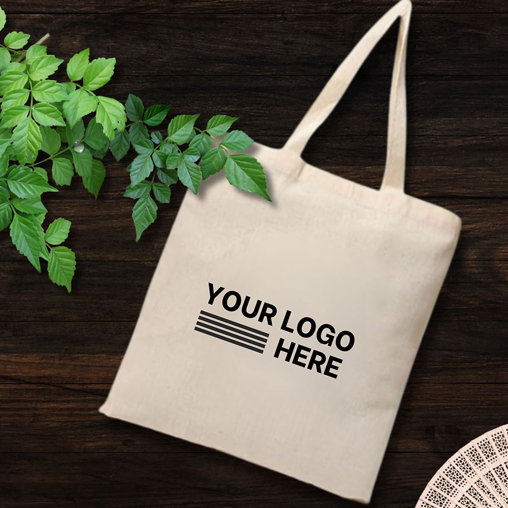 Custom eco-friendly shopping bag with brand logo