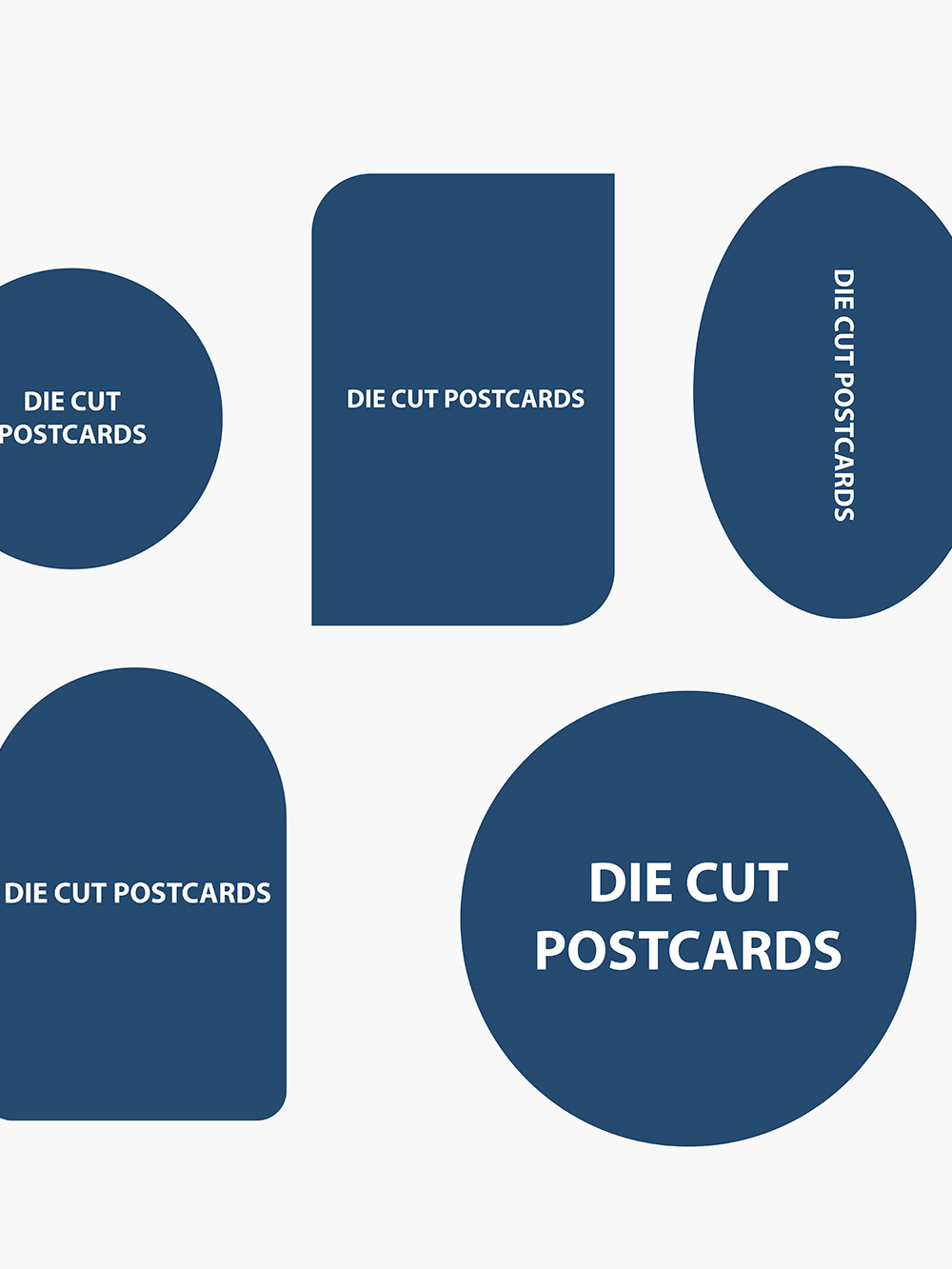 High-quality die cut postcard with custom edges