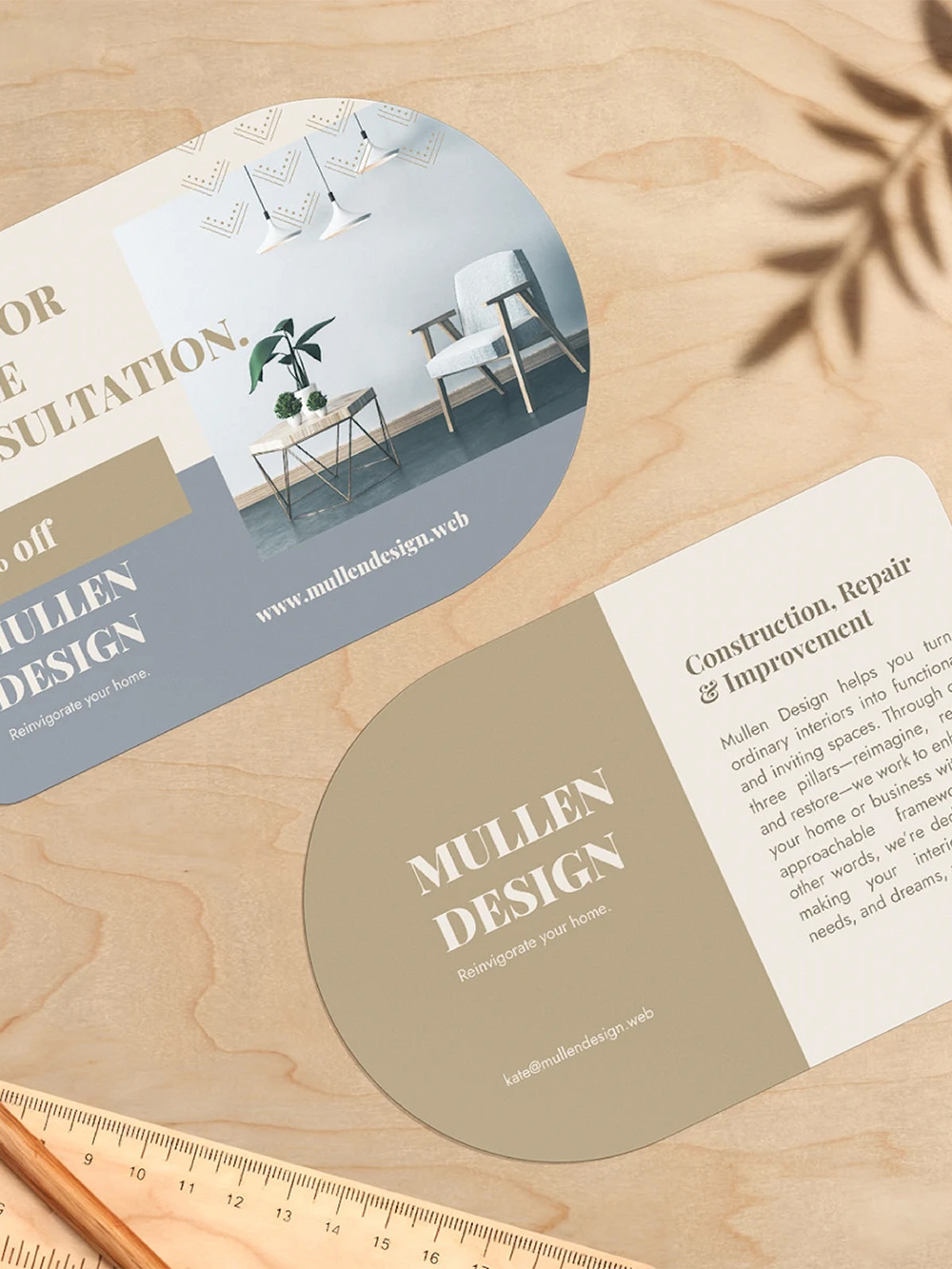 High-quality die cut postcard with custom edges