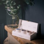 printed duo trio candle packaging with artwork