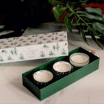 printed duo trio candle packaging with artwork