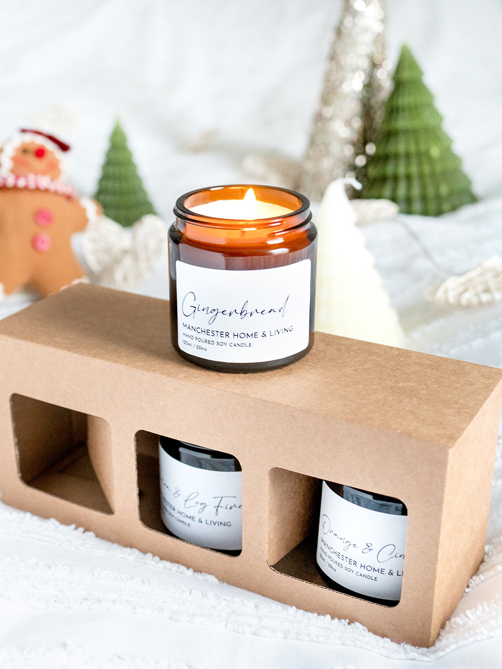 Duo and trio candle set packaging box design