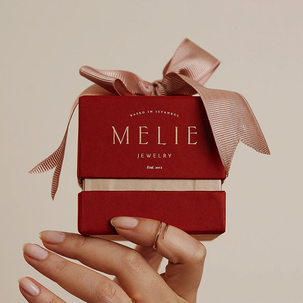 Luxury Ribbon Rigid Packaging Box with Bow